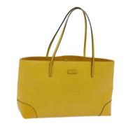 Gucci Vintage Pre-owned Laeder totevskor Yellow, Dam