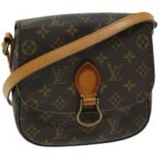 Louis Vuitton Vintage Pre-owned Canvas axelremsvskor Brown, Dam