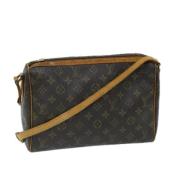 Louis Vuitton Vintage Pre-owned Canvas axelremsvskor Brown, Dam