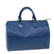 Louis Vuitton Vintage Pre-owned Laeder handvskor Blue, Dam