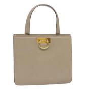 Celine Vintage Pre-owned Laeder handvskor Beige, Dam