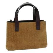 Celine Vintage Pre-owned Canvas handvskor Beige, Dam