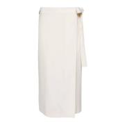 Msgm Wrap Design Kjol Vit White, Dam