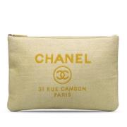 Chanel Vintage Pre-owned Canvas chanel-vskor Yellow, Dam