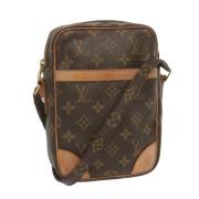 Louis Vuitton Vintage Pre-owned Canvas axelremsvskor Brown, Dam