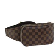 Louis Vuitton Vintage Pre-owned Canvas axelremsvskor Brown, Dam