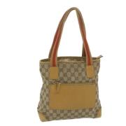 Gucci Vintage Pre-owned Canvas totevskor Beige, Dam