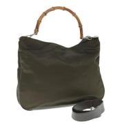 Gucci Vintage Pre-owned Nylon handvskor Green, Dam