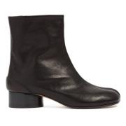 Maison Margiela Svarta Läder Ankelboots Black, Dam