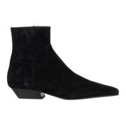 Khaite Svarta Stängda Ankelboots Chic Stil Black, Dam