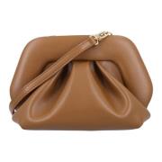 THEMOIRè Karamell Vegan Stoff Clutch Handväska Brown, Dam