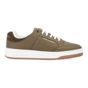 Saint Laurent Militärgröna Canvas Sneakers Sl61 Green, Herr