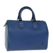 Louis Vuitton Vintage Pre-owned Laeder handvskor Blue, Dam