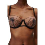 Undress Code Broderad Mesh Underwire Bh Black, Dam