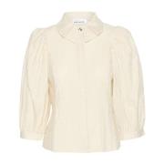 Karen by Simonsen Frosty Blouse med Feminin Silhuett Beige, Dam