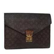 Louis Vuitton Vintage Pre-owned Canvas portfljer Brown, Dam