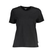 K-Way Svart Bomull Crew Neck T-shirt Black, Dam