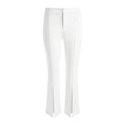 Alice + Olivia Vita Bootcut Byxor Fram Slits Ankel White, Dam