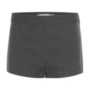 Gestuz Hög Midja Melange Shorts Mörkgrå Gray, Dam