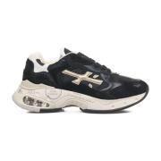 Premiata Svarta Sneakers Aw24 Black, Dam