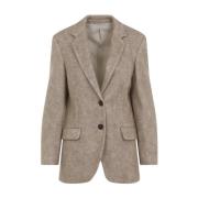 Brunello Cucinelli Brun Mohairjacka Brown, Dam