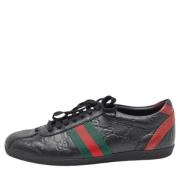 Gucci Vintage Pre-owned Laeder sneakers Black, Dam