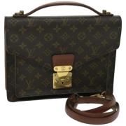 Louis Vuitton Vintage Pre-owned Canvas handvskor Brown, Dam