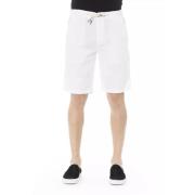 Baldinini Elegant vit bomull Bermuda shorts White, Herr