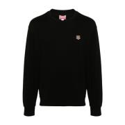 Kenzo Svart Lucky Tiger Crew Neck Sweater Black, Herr