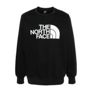 The North Face Svart Logo Print Crew Neck Sweater Black, Herr