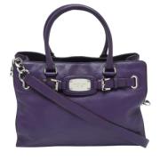 Michael Kors Pre-owned Pre-owned Laeder handvskor Purple, Dam