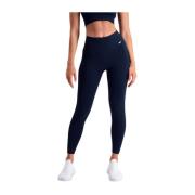 Aim'n Navy Ribbed Seamless Tights Blue, Dam