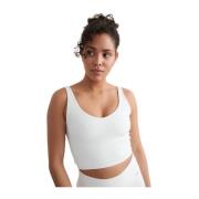 Aim'n White Ribbed Seamless Bralette White, Dam