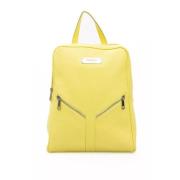 Baldinini Solgult läderryggsäck Yellow, Unisex