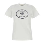 Sporty & Rich Klassisk Vit Bomull T-shirt White, Dam