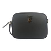 Burberry Liten Kamera Crossbody Väska med TB Logo Gray, Dam