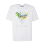 Casablanca Tennis Club Icon T-shirt White, Herr