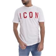 Dsquared2 Vit T-shirt - Normal passform - Korta ärmar White, Herr