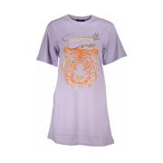 Cavalli Class Elegant Lila Kortärmad T-shirt Purple, Dam