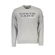 North Sails Grå Långärmad Sweatshirt med Tryck Gray, Herr