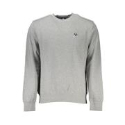 North Sails Borstad bomullsweatshirt med applikationslogo Gray, Herr