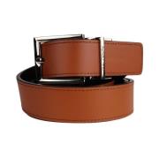 Baldinini Elegant Reversible Leather Belt Brown, Unisex