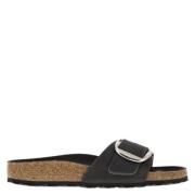 Birkenstock Madrid BIG Buckle - Platta Sandal Black, Dam