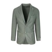 Lubiam Grön Ull Blazer Jacka Green, Herr