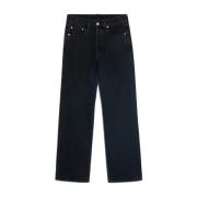 Jacquemus Svarta Straight Leg Jeans Black, Herr