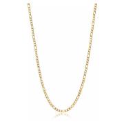 Nialaya Mens Gold Figaro Chain in 3mm Yellow, Herr