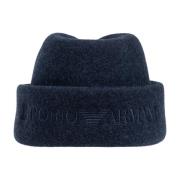 Emporio Armani Ullmössa med broderat logotyp Blue, Herr