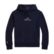 Ralph Lauren Broderad Bomullshoodie Blue, Herr