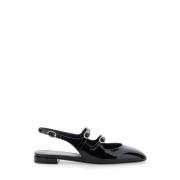 Stuart Weitzman Svart Klack Slingback Skor Black, Dam