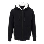 Moose Knuckles Snygg Zip-through Sweatshirt för Män Black, Herr